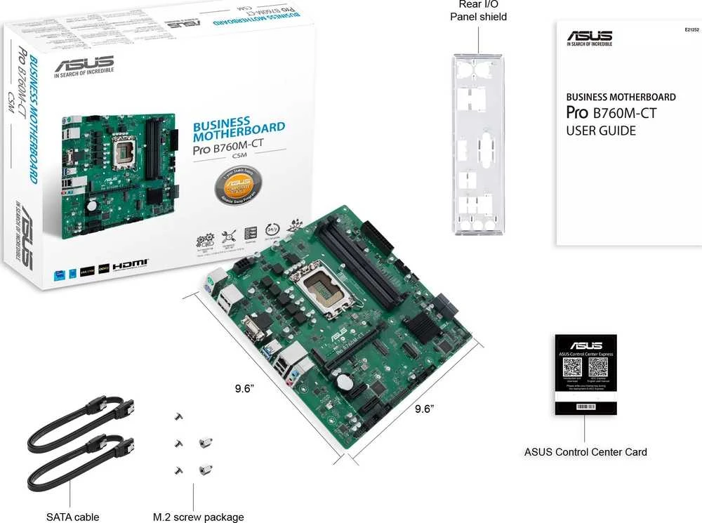 „Asus PRO B760M-CT-CSM“ pagrindinė plokštė