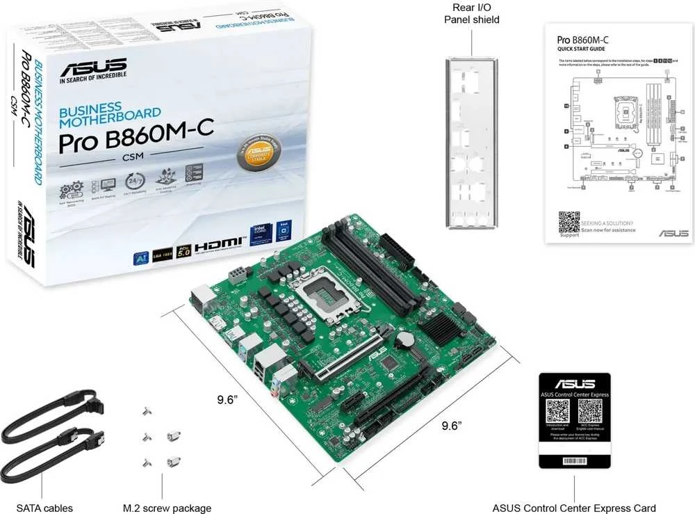 Pagrindinė plokštė 1851 ASUS B860M-C-CSM