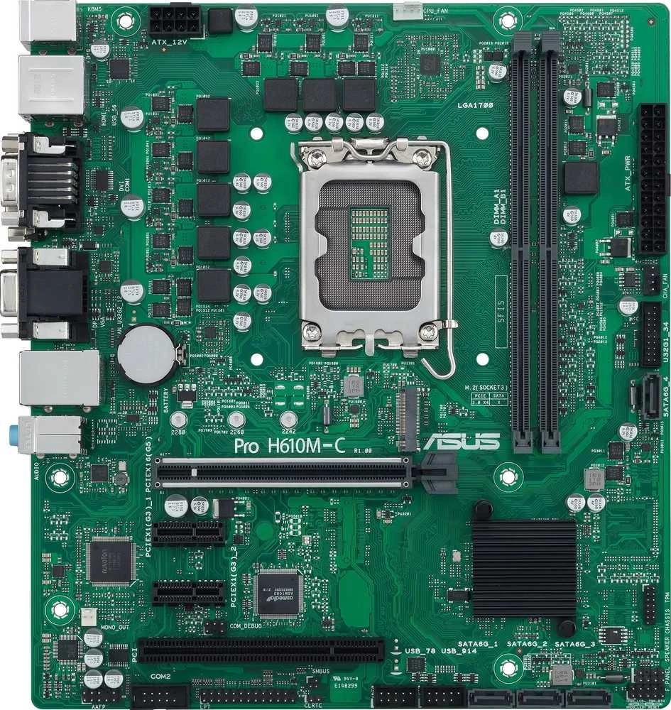Pagrindinė plokštė ASUS Pro H610M-C-CSM/Micro-ATX/LGA1700