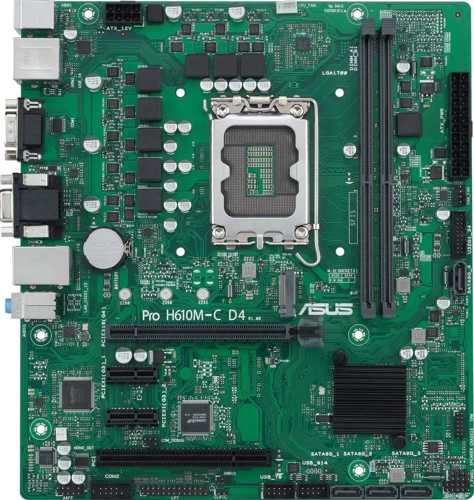 Motininė Plokštė - ASUS PRO H610M-C D4-CSM Intel H610 LGA 1700 micro ATX