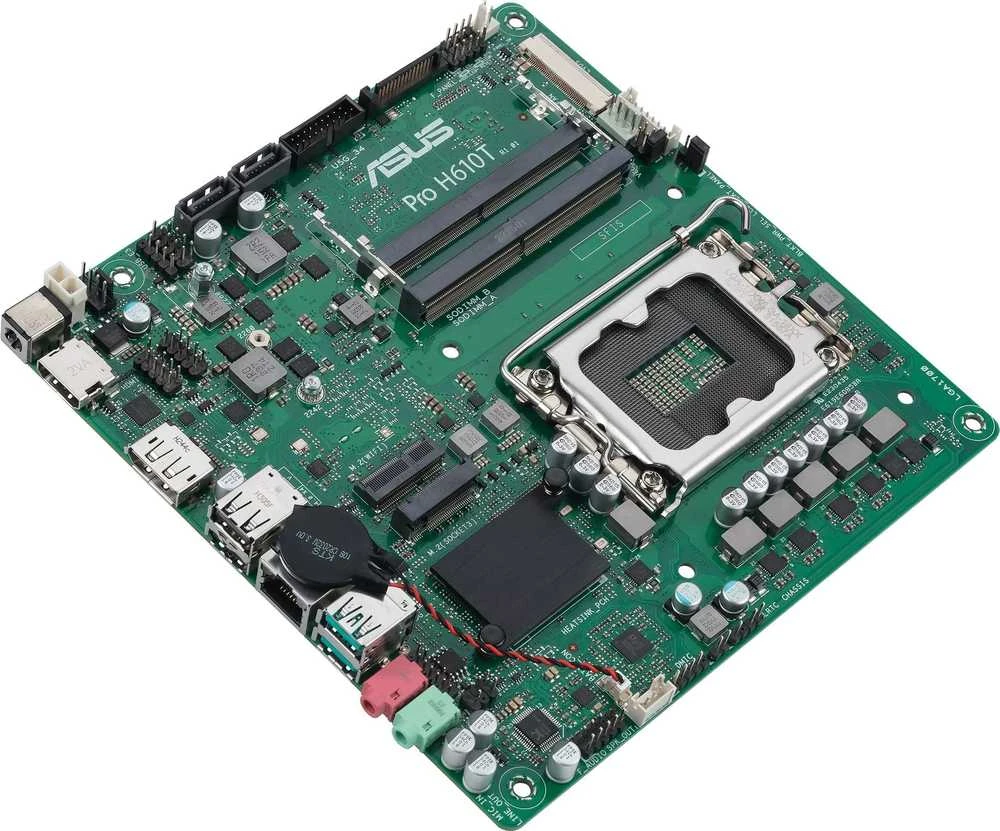 Pagrindinė plokštė ASUS PRO H610T-CSM, Intel H610, LGA 1700, mini ITX