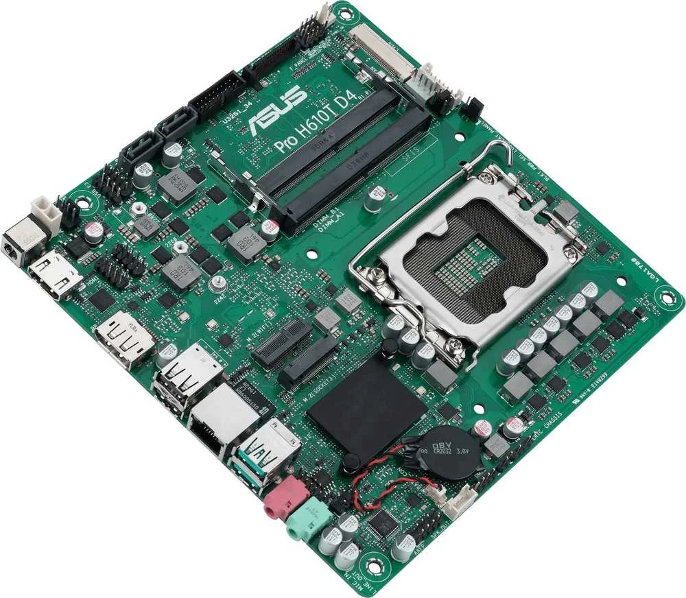 Asus Pro H610T D4-CSM /H610/DDR4/SATA3/M.2/USB3.1/s.1700/mITX pagrindinė plokštė