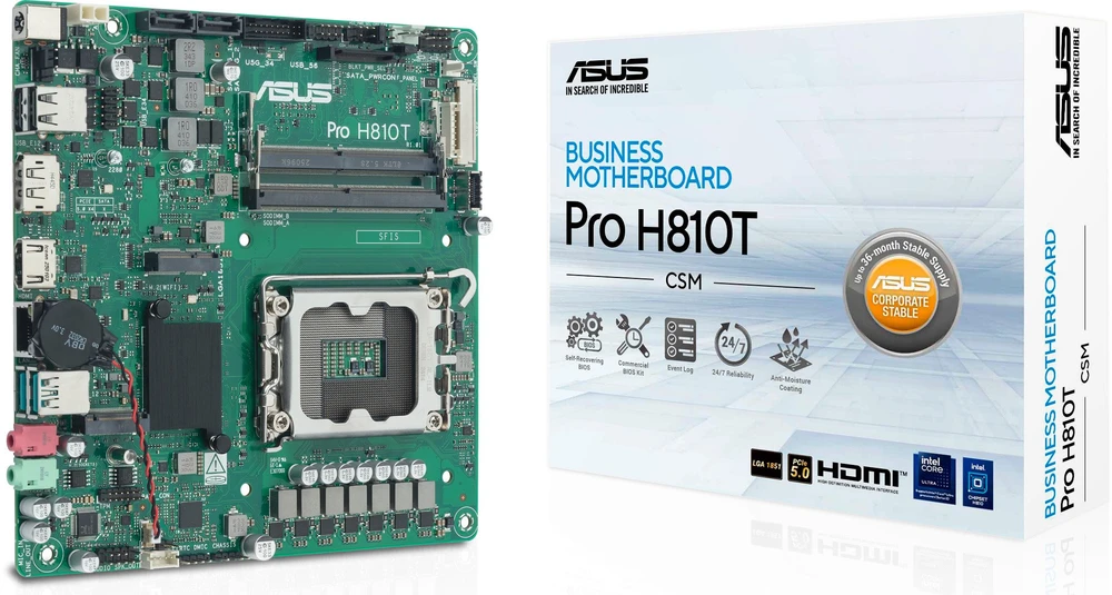 Pagrindinė plokštė Pagrindinės plokštės ASUS PRO H810T-CSM