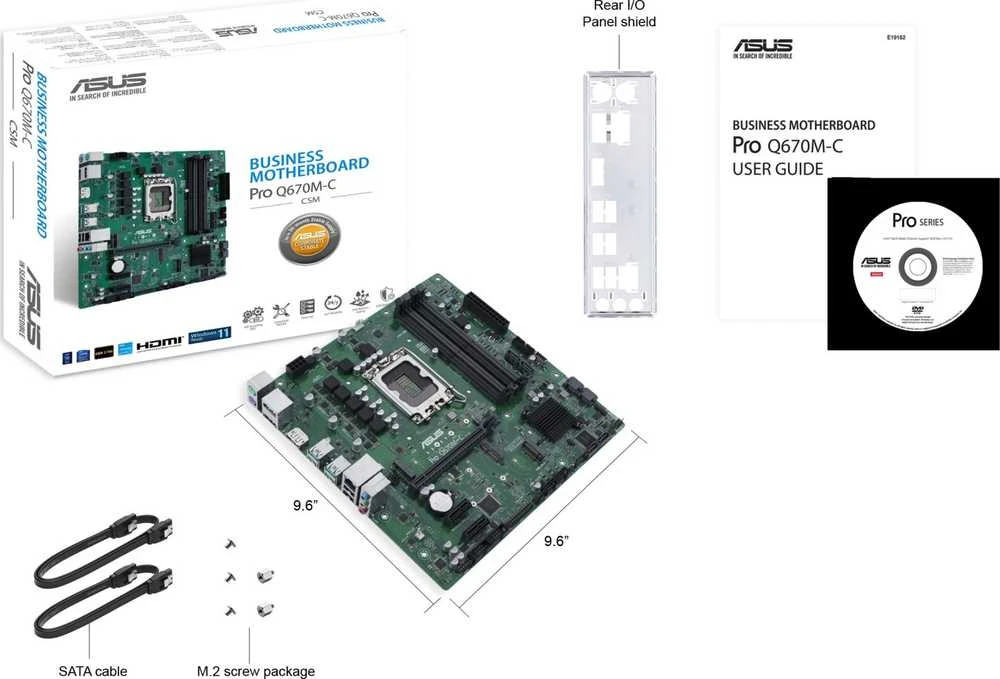 Pagrindinė plokštė Asus Pro Q670M-C-CSM