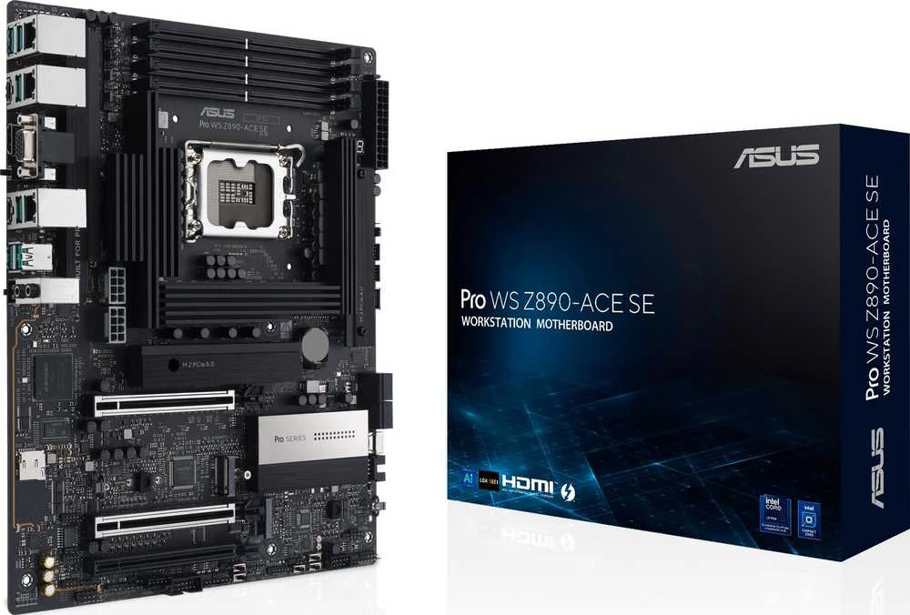 ASUS Pro WS Z890-ACE SE pagrindinė plokštė, LGA 1851 lizdas, Intel Z890, ATX, DDR5