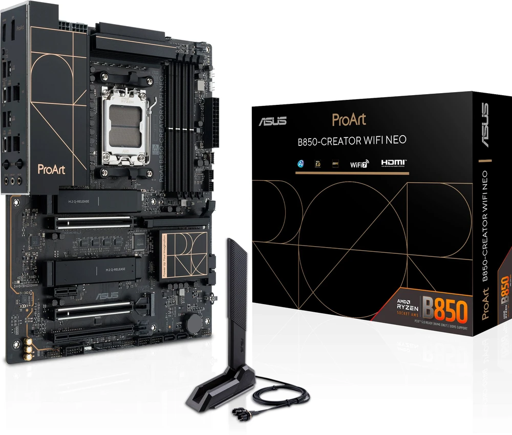 ASUS PROART B850-CREATOR WIFI NEO AMD B850 Socket AM5 ATX pagrindinė plokštė