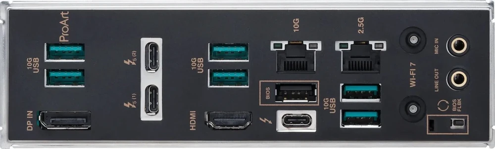 Pagrindinė plokštė ASUS PROART Z890-CREATOR WIFI LGA1851 4xDDR5 ATX MB 4xSATA 1xHDMI 2.1 3xThunderbolt 5xM.2