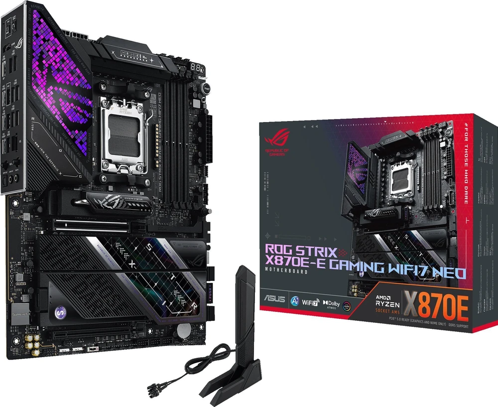 Pagrindinė plokštė ASUS ROG STRIX X870E-E GAMING WIFI7 NEO AMD X870E Socket AM5 ATX