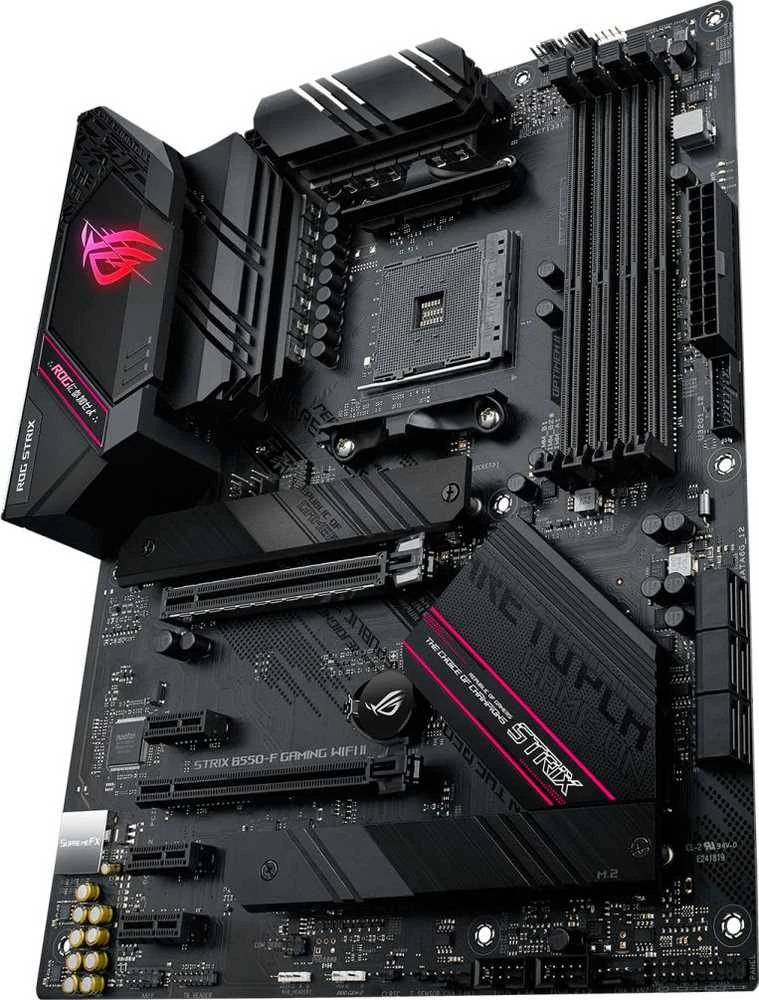 Pagrindinė plokštė ASUS AMD B550 SAM4/ATX/Memory DDR4/Atminties lizdai 4/3xPCI-Express 3.0 1x/1xPCI-Express 3.0 4x/1xPCI-Express 4.0 16x/2xM.2/STRIXB550-FGAMWIFIII