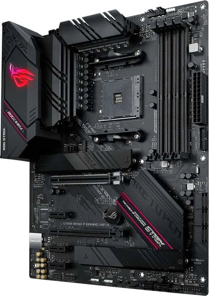 Pagrindinė plokštė ASUS AMD B550 SAM4/ATX/Memory DDR4/Atminties lizdai 4/3xPCI-Express 3.0 1x/1xPCI-Express 3.0 4x/1xPCI-Express 4.0 16x/2xM.2/STRIXB550-FGAMWIFIII