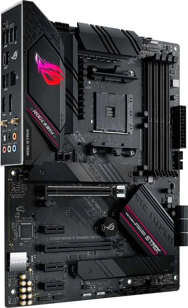 Pagrindinė plokštė ASUS AMD B550 SAM4/ATX/Memory DDR4/Atminties lizdai 4/3xPCI-Express 3.0 1x/1xPCI-Express 3.0 4x/1xPCI-Express 4.0 16x/2xM.2/STRIXB550-FGAMWIFIII