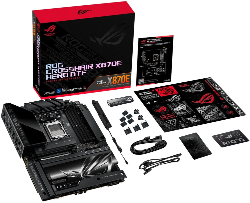 Pagrindinė plokštė ASUS ROG CROSSHAIR X870E HERO BTF