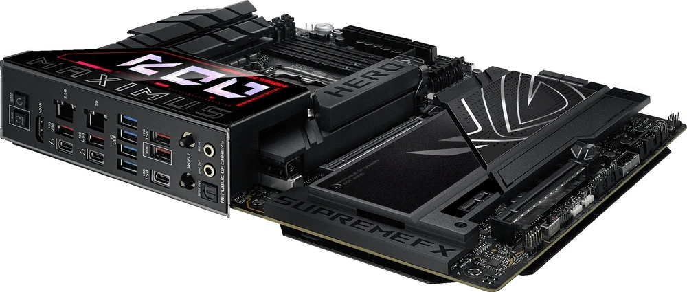 Pagrindinė plokštė Asus ROG MAXIMUS Z890 HERO | Procesorių šeima Intel | Procesoriaus lizdas LGA1851 | DDR5 | Palaikomos standžiojo disko sąsajos M.2, SATA | SATA jungčių skaičius 4