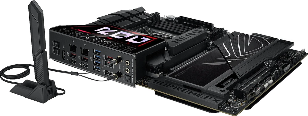 Pagrindinė plokštė Asus ROG MAXIMUS Z890 HERO | Procesorių šeima Intel | Procesoriaus lizdas LGA1851 | DDR5 | Palaikomos standžiojo disko sąsajos M.2, SATA | SATA jungčių skaičius 4