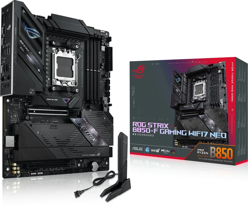 Pagrindinė plokštė ASUS ROG STRIX B850-F GAMING WIFI7 NEO AMD B850 Socket AM5 ATX
