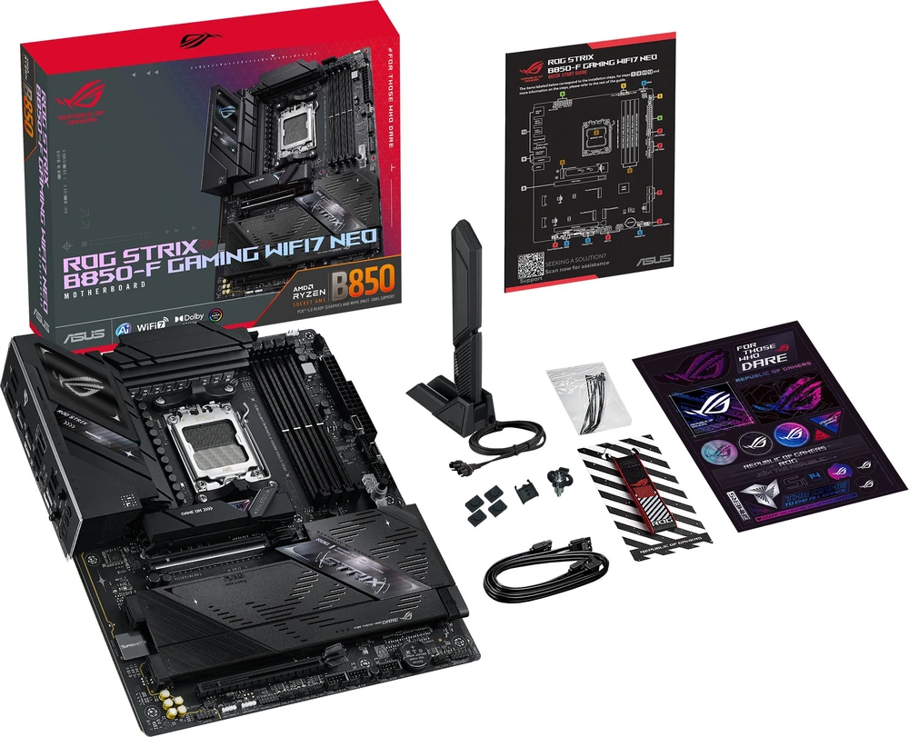 Pagrindinė plokštė ASUS ROG STRIX B850-F GAMING WIFI7 NEO AMD B850 Socket AM5 ATX