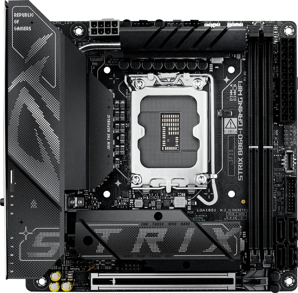 Pagrindinė plokštė ASUS ROG STRIX B860-I GAMING WIFI