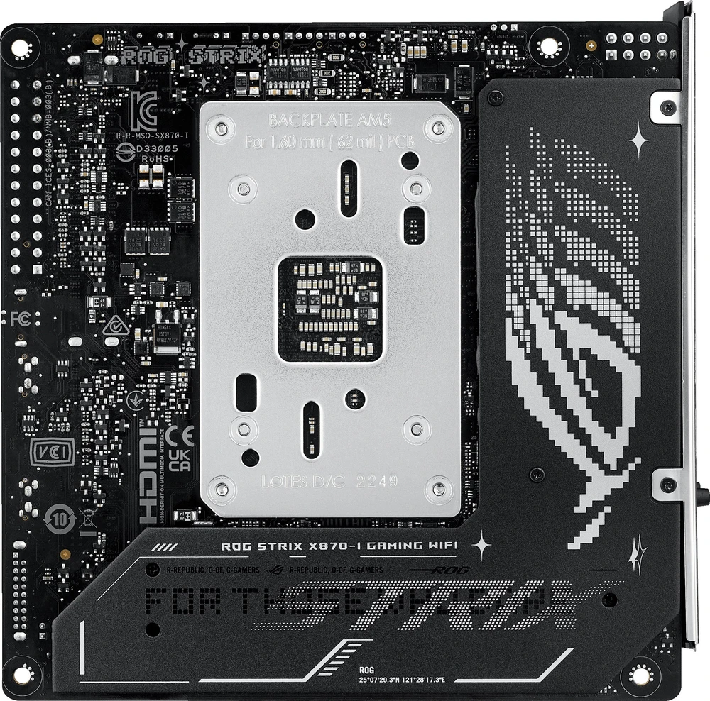 Pagrindinė plokštė ASUS ROG STRIX X870-I GAMING WIFI