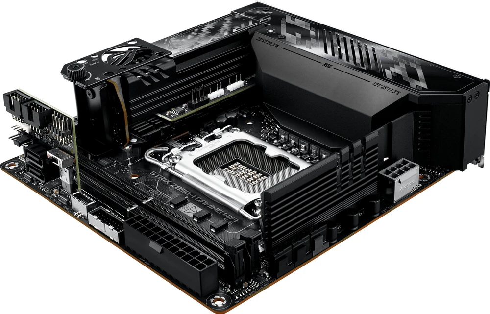 ASUS ROG Strix Z890-I žaidimų WiFi pagrindinė plokštė, LGA 1851 lizdas, Intel Z890, Mini-ITX, DDR5