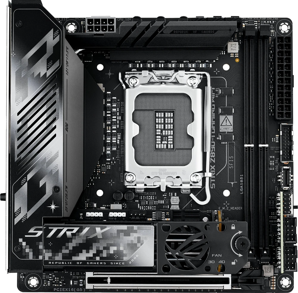 ASUS ROG Strix Z890-I žaidimų WiFi pagrindinė plokštė, LGA 1851 lizdas, Intel Z890, Mini-ITX, DDR5