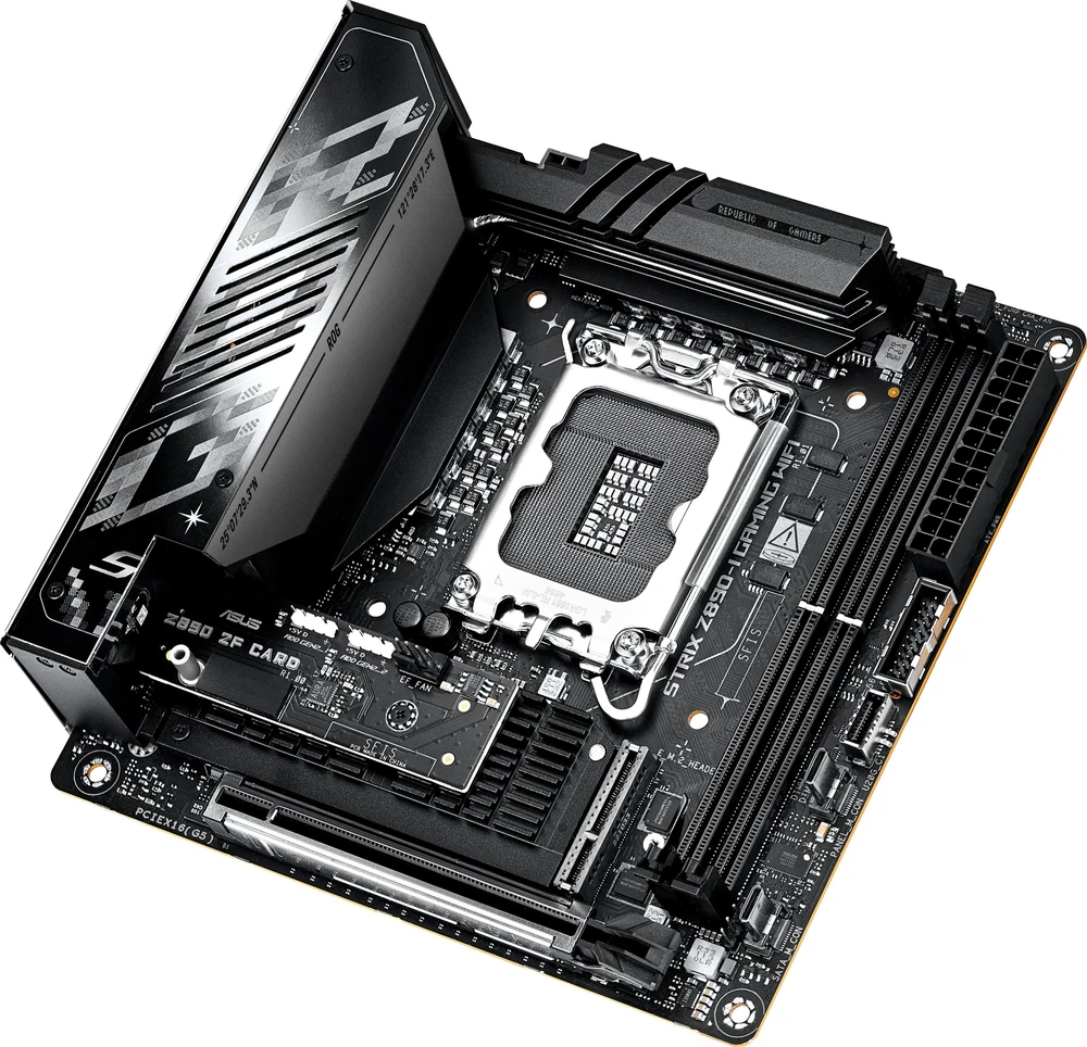 ASUS ROG Strix Z890-I žaidimų WiFi pagrindinė plokštė, LGA 1851 lizdas, Intel Z890, Mini-ITX, DDR5