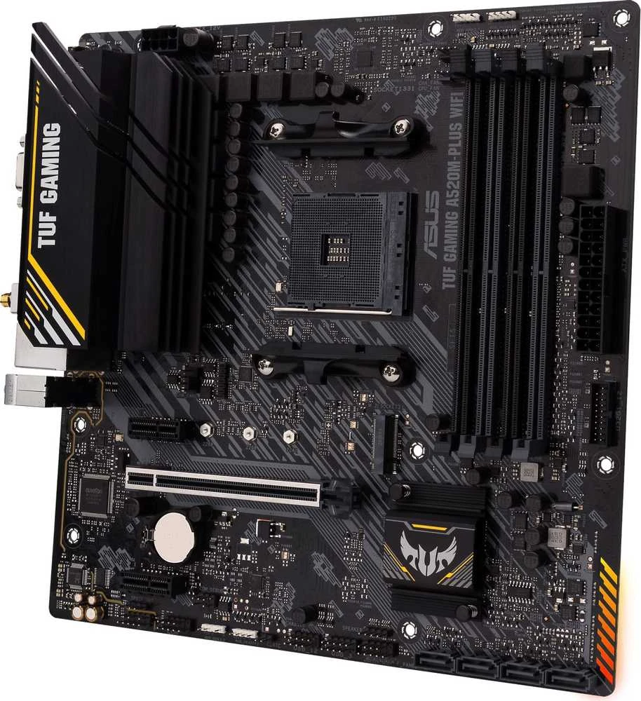 Pagrindinė plokštė Asus | TUF GAMING A520M-PLUS | Procesorių šeima AMD | Procesoriaus lizdas AM4 | DDR4 | Atminties lizdai 4 | Palaikomos standžiojo disko sąsajos SATA, M.2 | SATA jungčių skaičius 4 | Lustų rinkinys AMD A520 | Mikro ATX