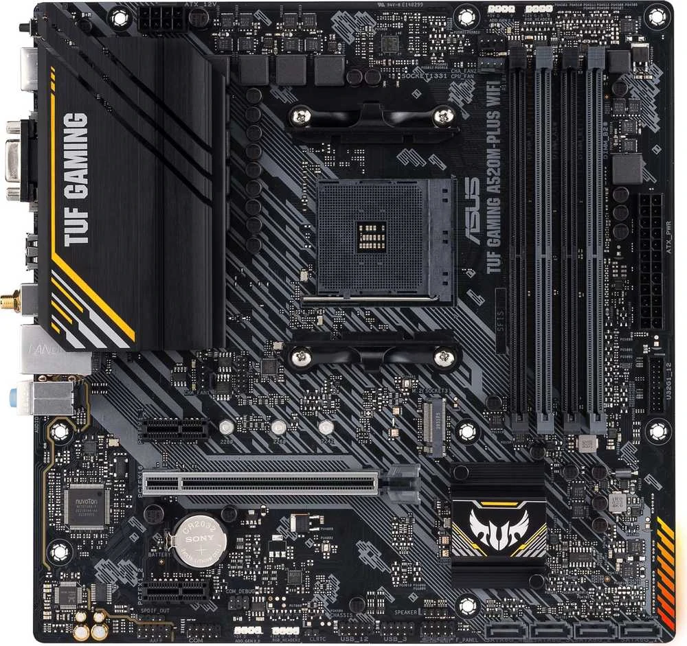 Pagrindinė plokštė Asus | TUF GAMING A520M-PLUS | Procesorių šeima AMD | Procesoriaus lizdas AM4 | DDR4 | Atminties lizdai 4 | Palaikomos standžiojo disko sąsajos SATA, M.2 | SATA jungčių skaičius 4 | Lustų rinkinys AMD A520 | Mikro ATX