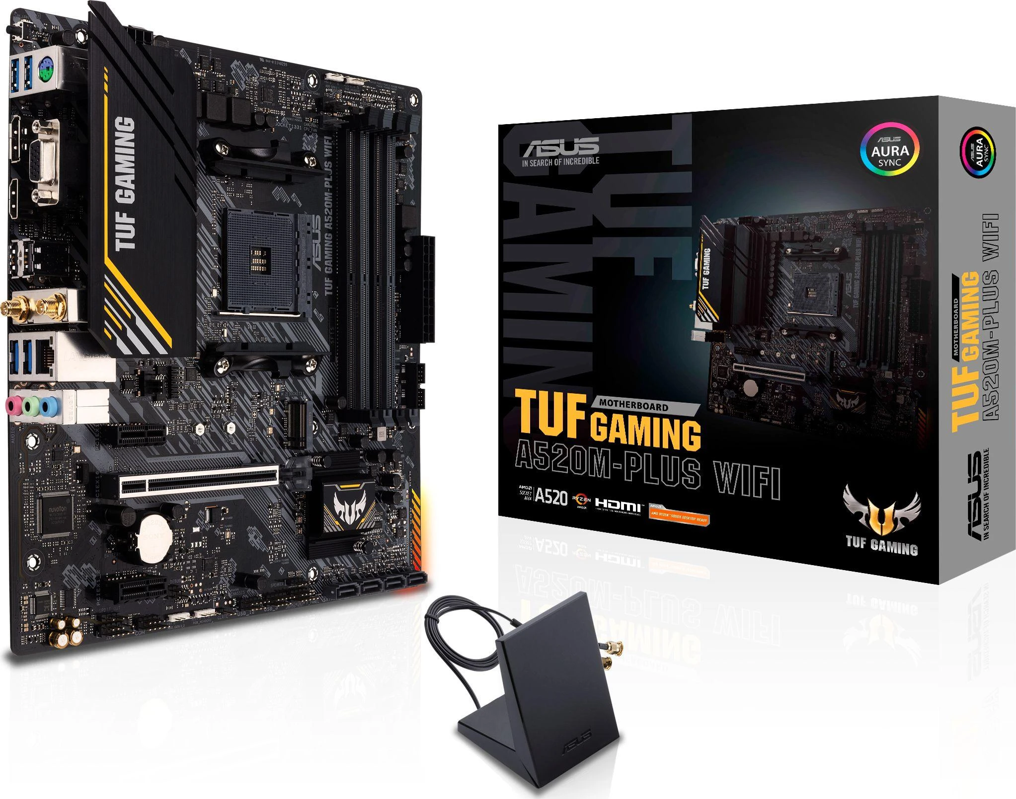 Pagrindinė plokštė Asus | TUF GAMING A520M-PLUS | Procesorių šeima AMD | Procesoriaus lizdas AM4 | DDR4 | Atminties lizdai 4 | Palaikomos standžiojo disko sąsajos SATA, M.2 | SATA jungčių skaičius 4 | Lustų rinkinys AMD A520 | Mikro ATX