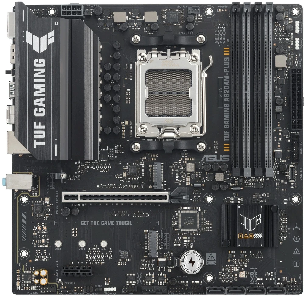 Pagrindinė plokštė ASUS TUF GAMING A620AM-PLUS, AMD, Lizdas AM5, AMD Ryzen 7000 serija, AMD Ryzen 8000 serija, AMD Ryzen 9000 serija, Lizdas AM5, DDR5-SDRAM, 256 GB