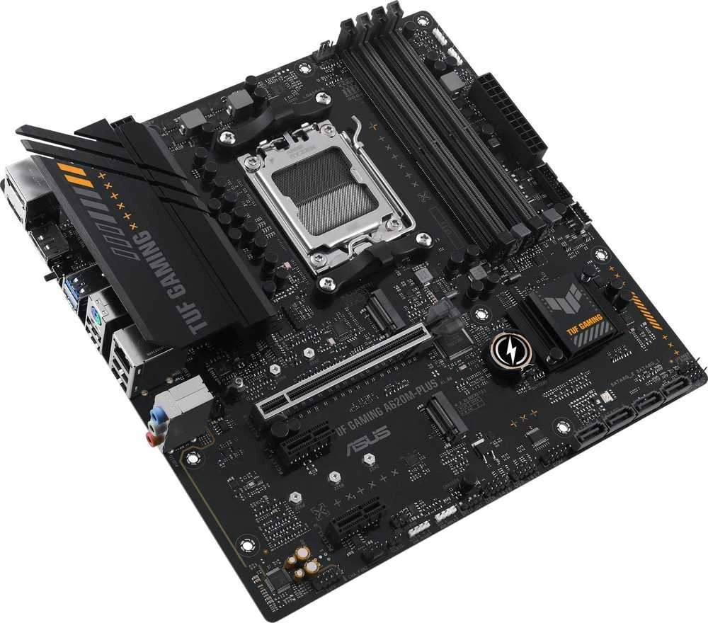 Pagrindinė plokštė Asus | TUF GAMING A620M-PLUS | Procesorių šeima AMD | Procesoriaus lizdas AM5 | DDR5 DIMM | Atminties lizdai 4 | Palaikomos standžiojo disko sąsajos SATA, M.2 | SATA jungčių skaičius 4 | Lustų rinkinys AMD A620 | Mikro-ATX