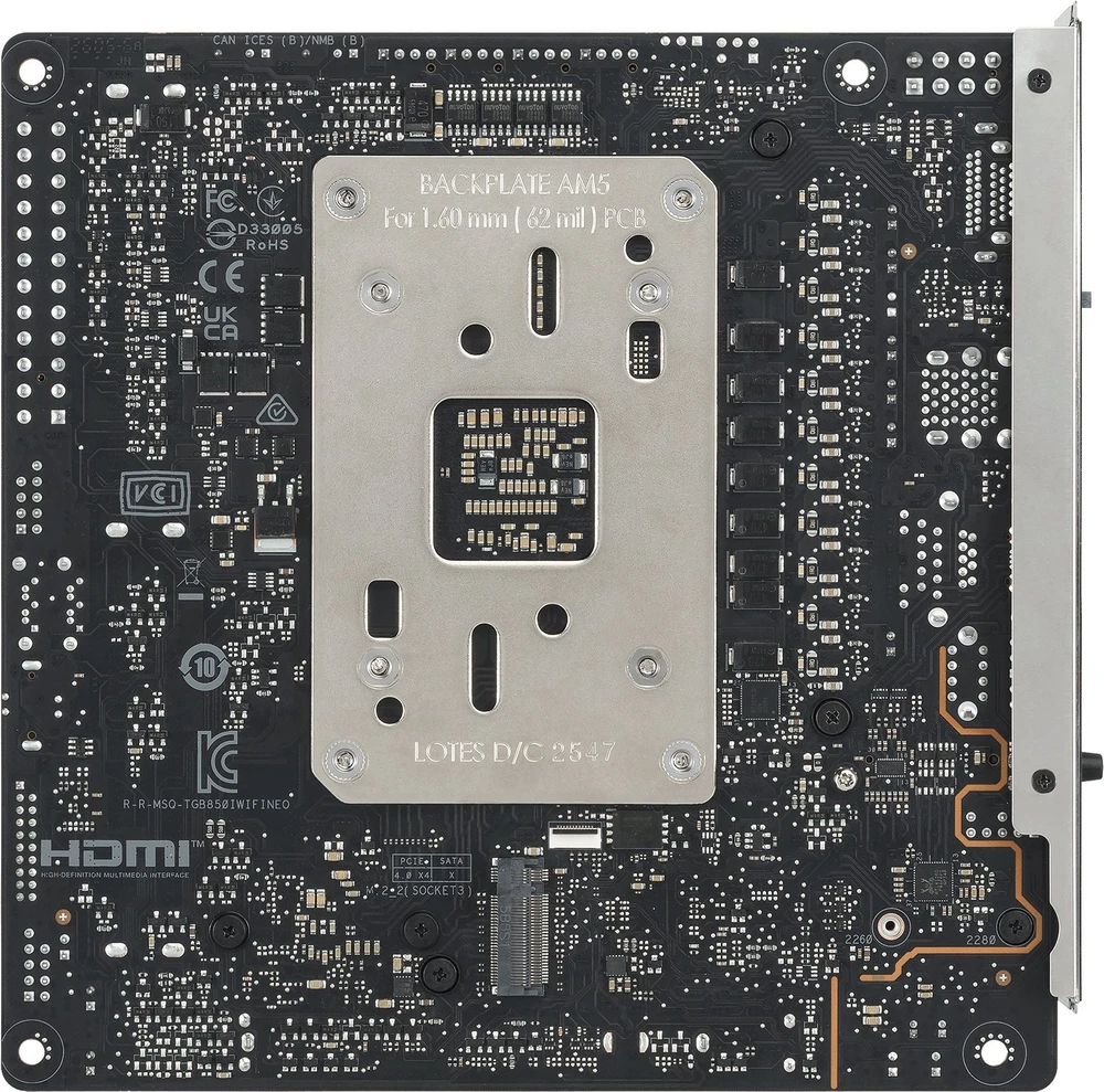 pagrindinė plokštė Asus TUF GAMING B850I WIFI NEO