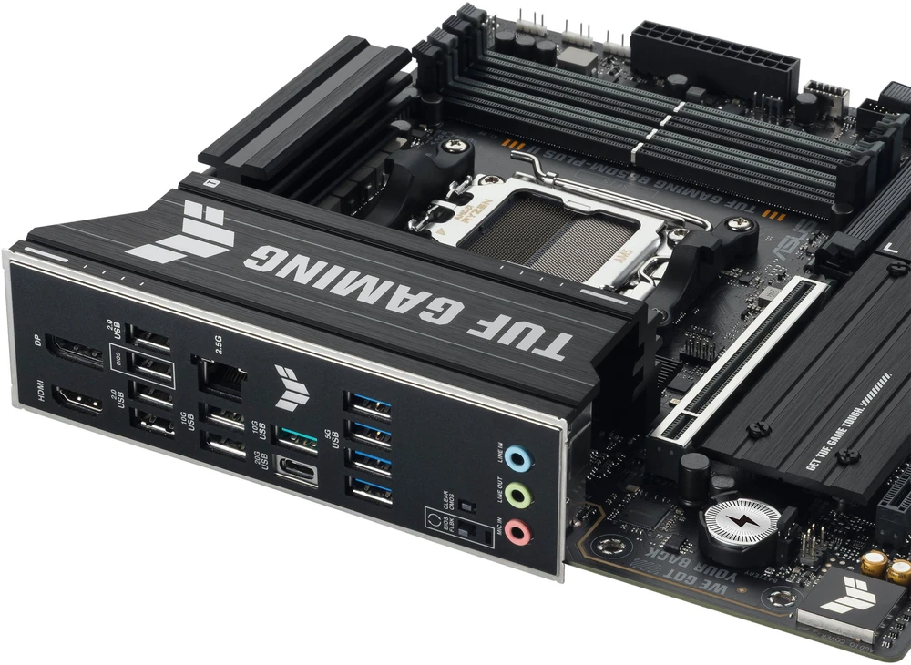 Pagrindinė plokštė „Asus TUF GAMING B850M-PLUS II“ | Procesorių šeima AMD | Procesoriaus lizdas AM5 | DDR5 | Palaikomos standžiojo disko sąsajos SATA, M.2 | SATA jungčių skaičius 4