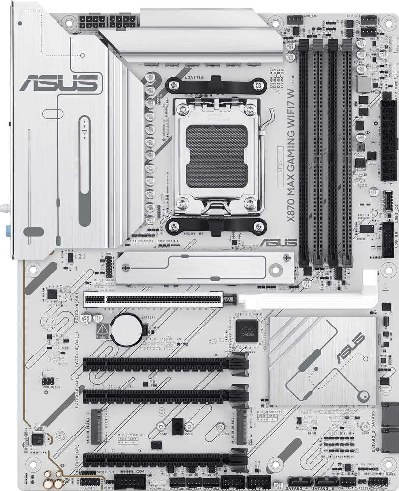 Pagrindinė plokštė ASUS X870 MAX GAMING WIFI7 W AMD X870 Socket AM5 ATX