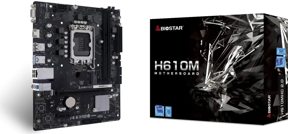 Biostar H610MHC 2.0 pagrindinė plokštė Intel H610 LGA 1700 micro ATX