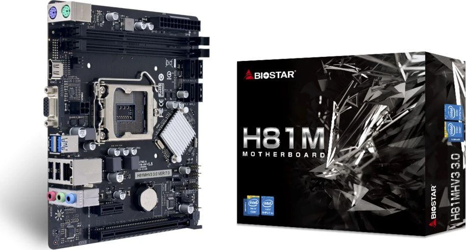 Pagrindinė plokštė Biostar H81MHV3 3.0 H81 Intel® H81 LGA 1150 (Socket H3) micro ATX