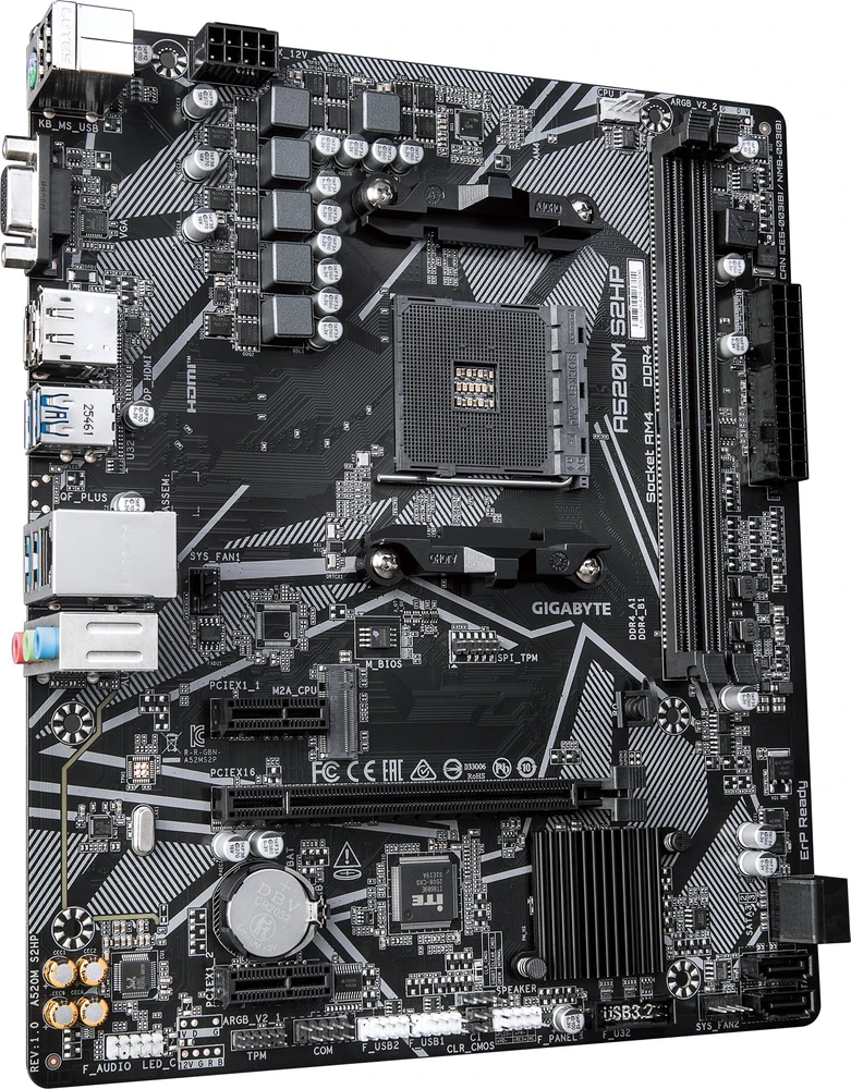 pagrindinė plokštė Gigabyte A520M S2HP