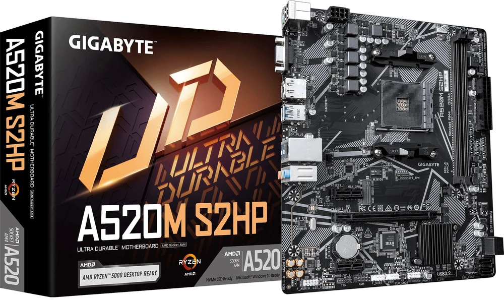 pagrindinė plokštė Gigabyte A520M S2HP