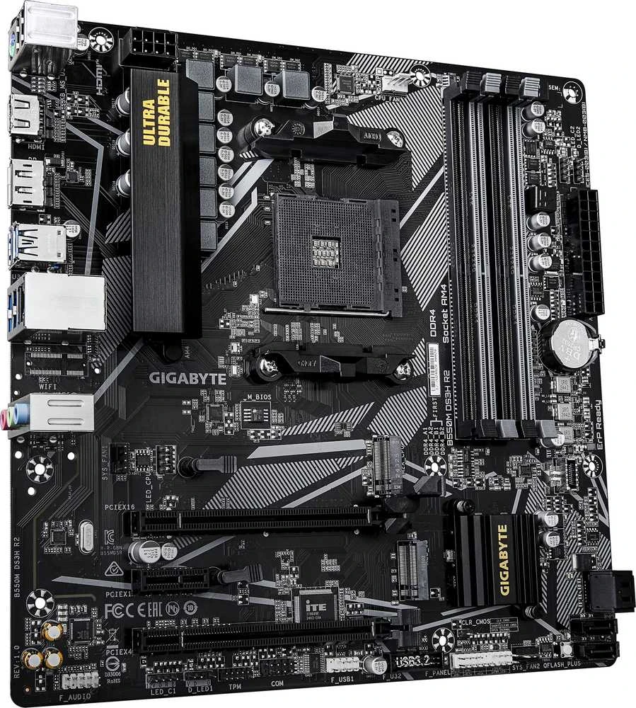 Pagrindinė plokštė GIGABYTE B550M DS3H R2 MB