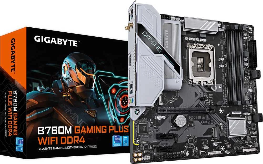 pagrindinė plokštė Gigabyte B760M GAMING PLUS WIFI DDR4