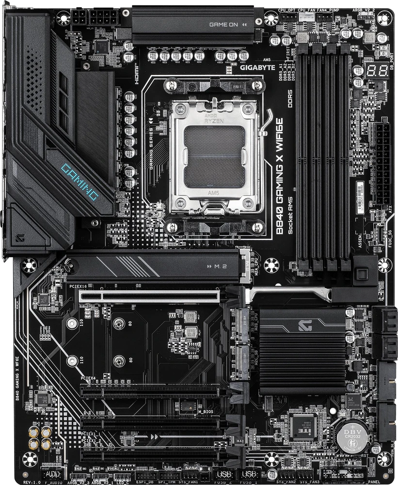 Pagrindinė plokštė Gigabyte GA-B840 Gaming X WF6E (AM5) (D)