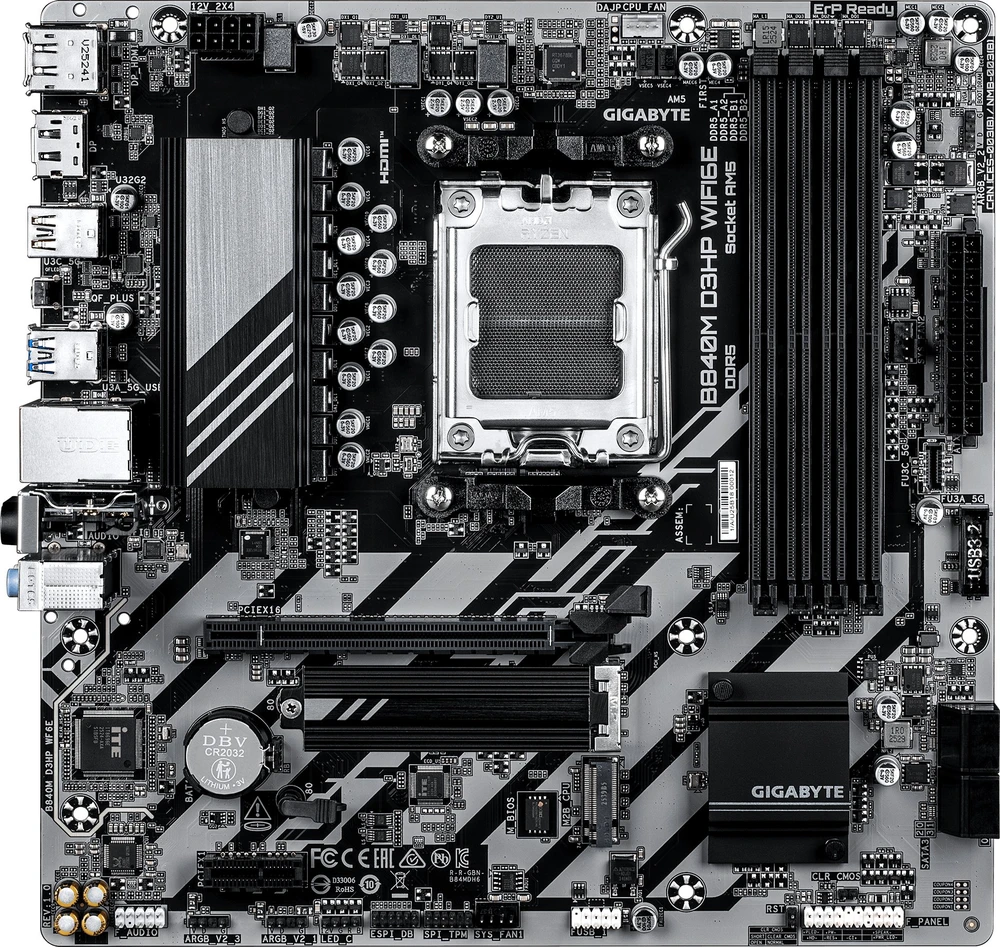 pagrindinė plokštė Gigabyte B840M D3HP WIFI6E