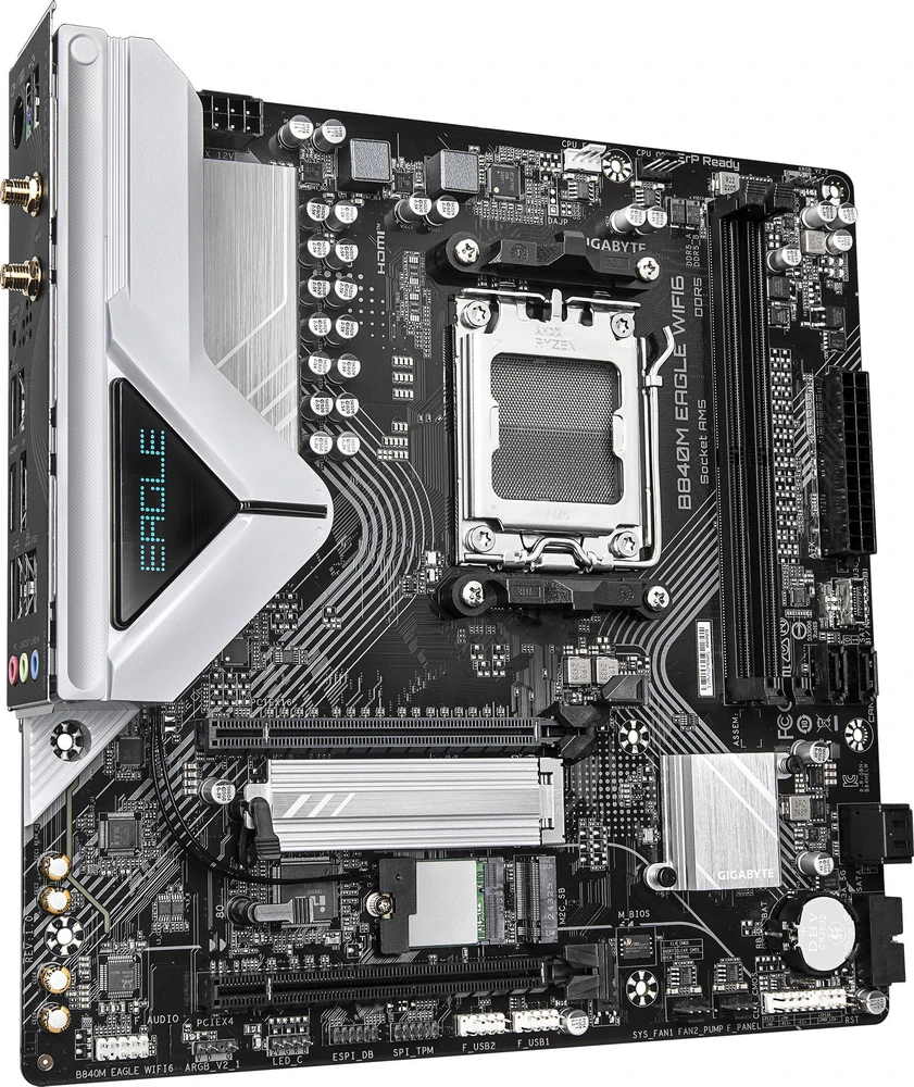Pagrindinė plokštė GIGABYTE B840M EAGLE WIFI6 AM5 1xDP 1xHDMI