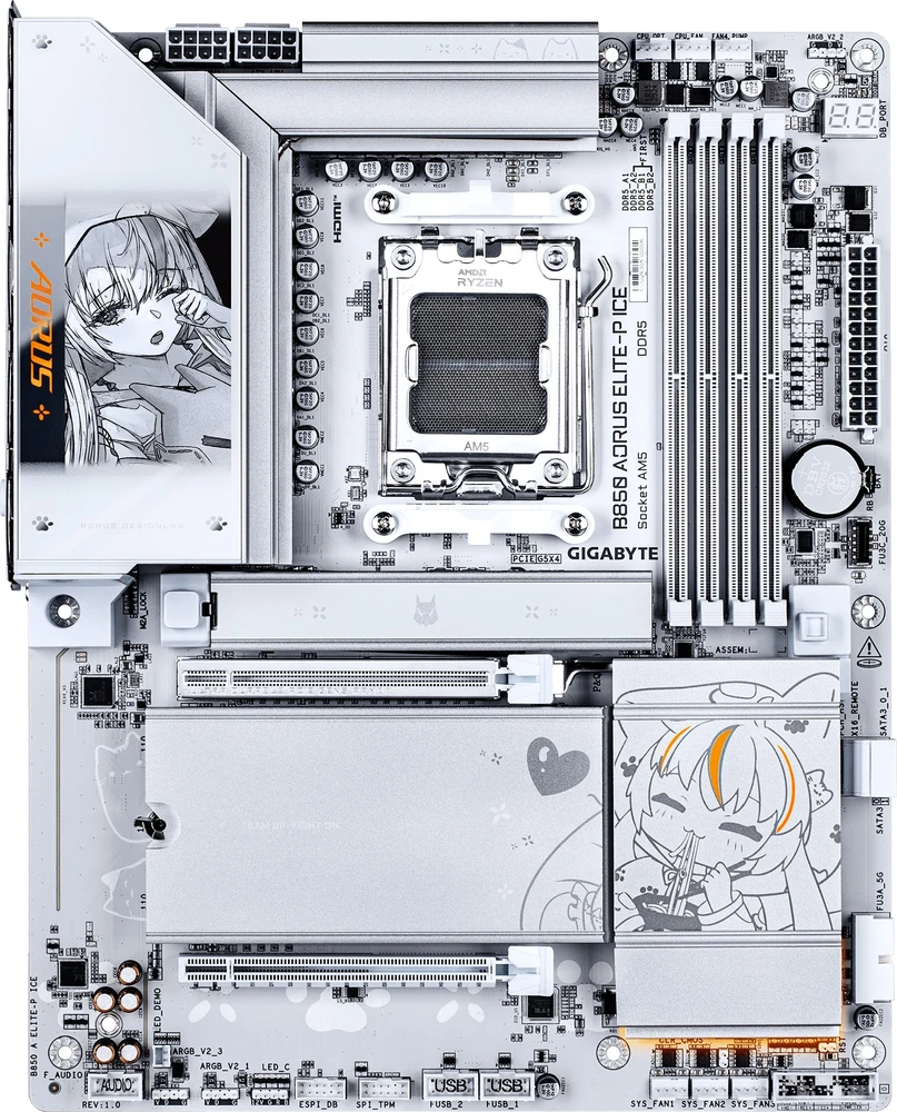 GIGABYTE B850 AORUS ELITE-P pagrindinė plokštė, AMD, AM5 lizdas, AMD Ryzen 7000 serija, AMD Ryzen 8000 serija, AMD Ryzen 9000 serija, AM5 lizdas, DDR5-SDRAM, 256 GB