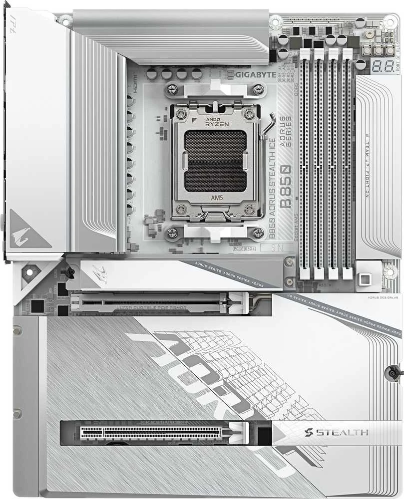 Pagrindinė plokštė Gigabyte B850 AORUS STEALTH ICE