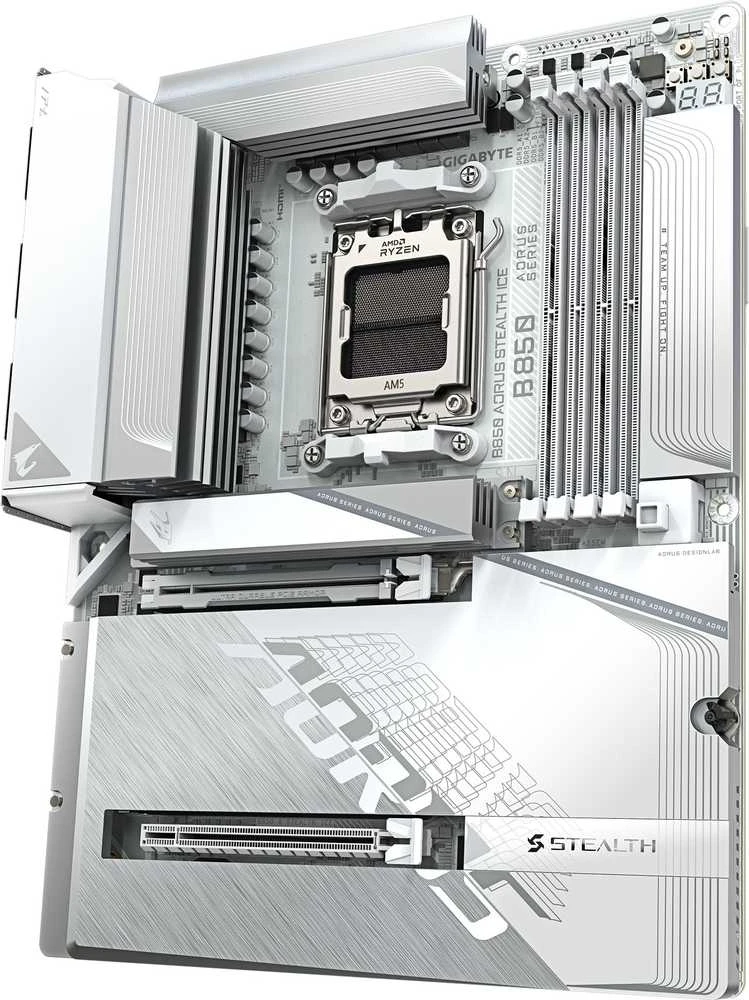 Pagrindinė plokštė Gigabyte B850 AORUS STEALTH ICE