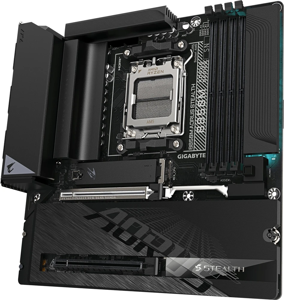 Pagrindinė plokštė Pamatplāksne Gigabyte B850M AORUS STEALTH AMD B850 AM5 ligzda micro ATX pamatplāksne