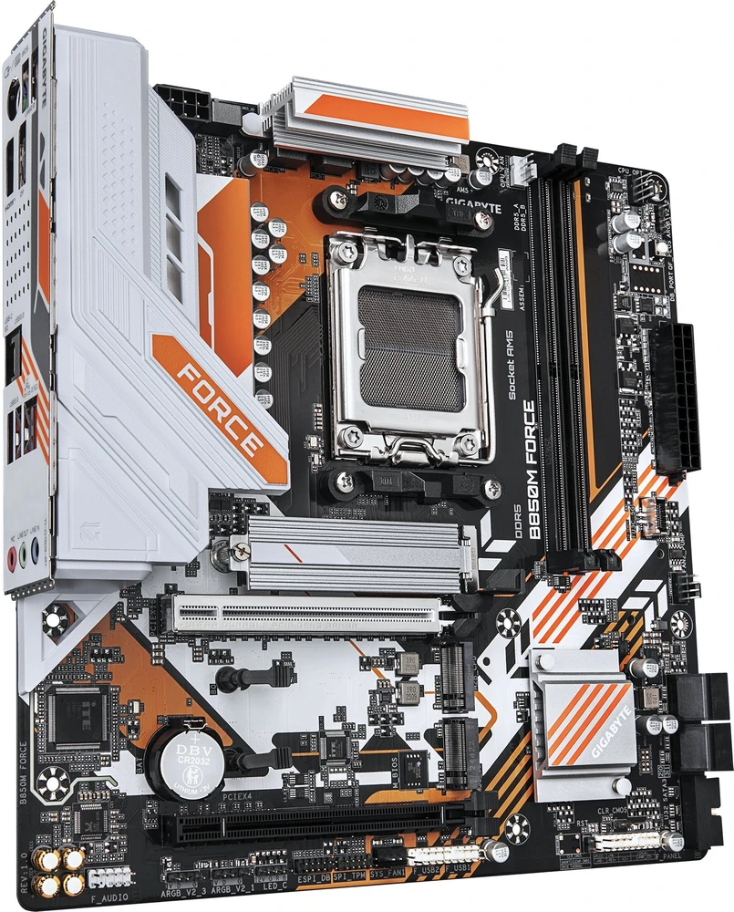 Pagrindinė plokštė Gigabyte B850M FORCE (1.0 versija) | Procesorių šeima AMD | Procesoriaus lizdas AM5 | DDR5 | Palaikomos standžiojo disko sąsajos SATA, M.2 | SATA jungčių skaičius 4 | ATNAUJINTAS, ORIGINALIOS PAKUOTĖS IR PRIEDAI, PRIDĖTA TIK GALINĖ SKYDELIO DĖŽUTĖ