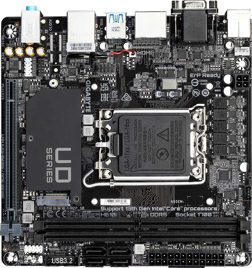 Pagrindinė plokštė GIGABYTE H610I LGA1700 1xHDMI 1xDP