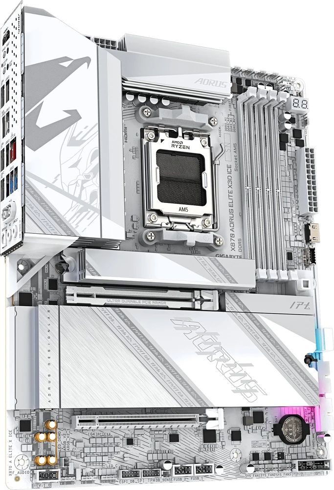 Pagrindinė plokštė Gigabyte X870 AORUS ELITE X3D ICE
