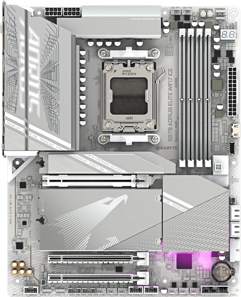 Pagrindinė plokštė GIGABYTE X870 AORUS ELITE WIFI7 ICE